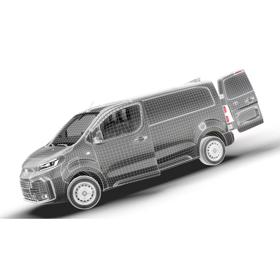 Toyota Proace Electric Van L2 3D Model – High Poly Automotive Asset, FBX - View 25