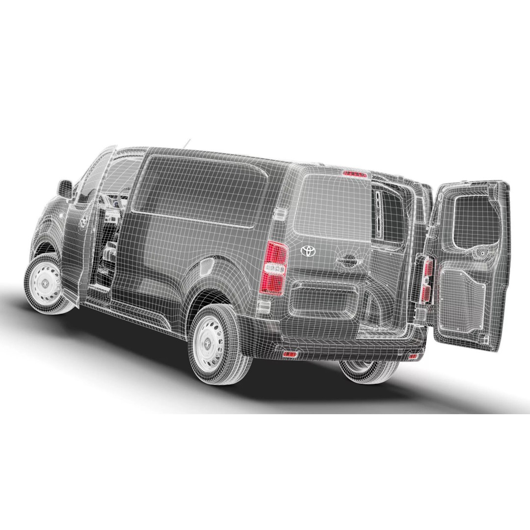 Toyota Proace Electric Van L2 3D Model – High Poly Automotive Asset, FBX - View 27