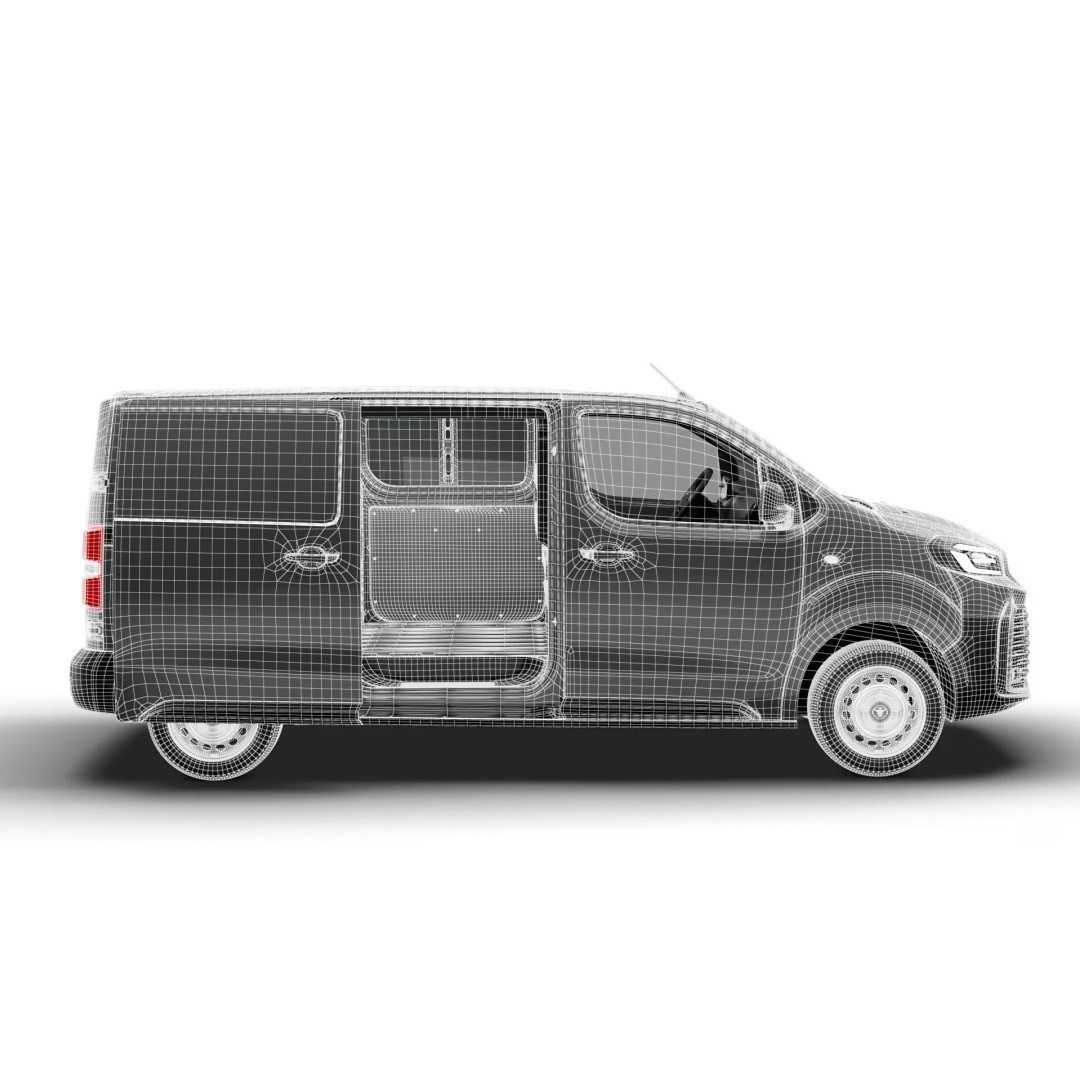 Toyota Proace Electric Van L2 3D Model – High Poly Automotive Asset, FBX - View 32