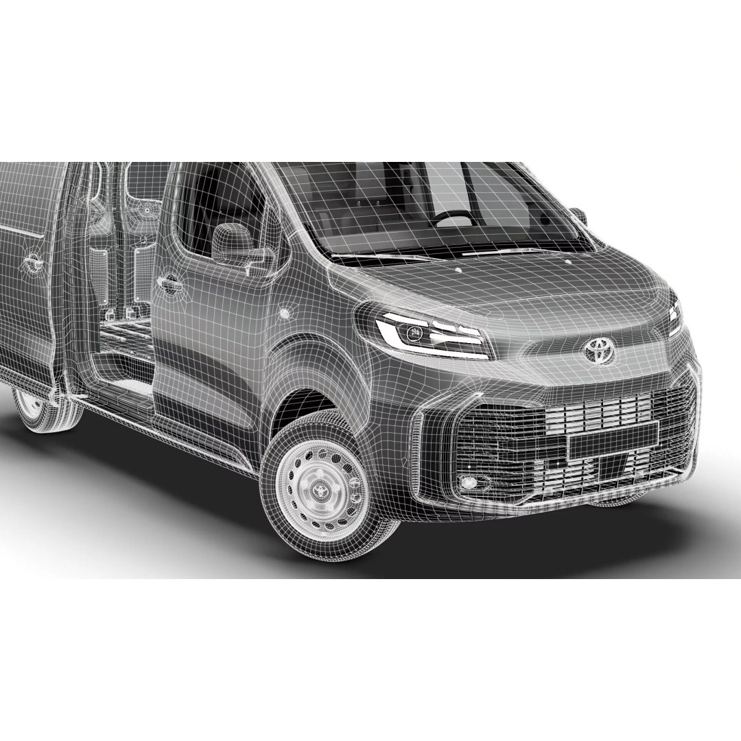 Toyota Proace Electric Van L2 3D Model – High Poly Automotive Asset, FBX - View 33