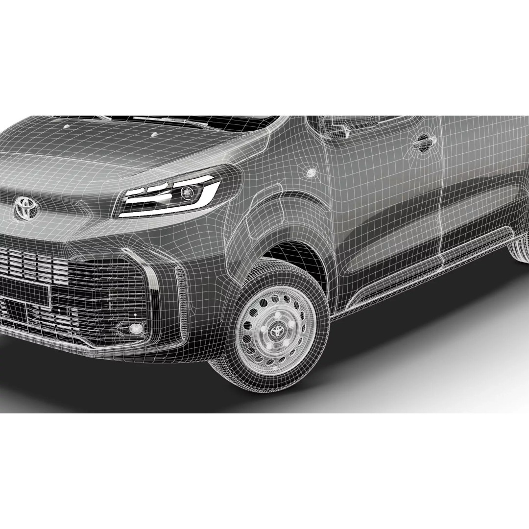 Toyota Proace Electric Van L2 3D Model – High Poly Automotive Asset, FBX - View 34
