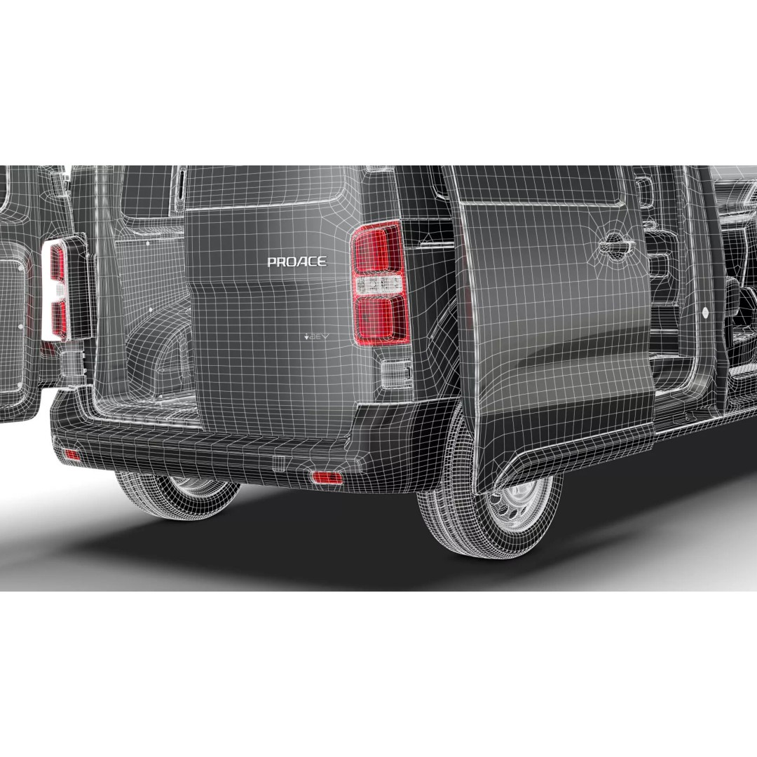 Toyota Proace Electric Van L2 3D Model – High Poly Automotive Asset, FBX - View 36
