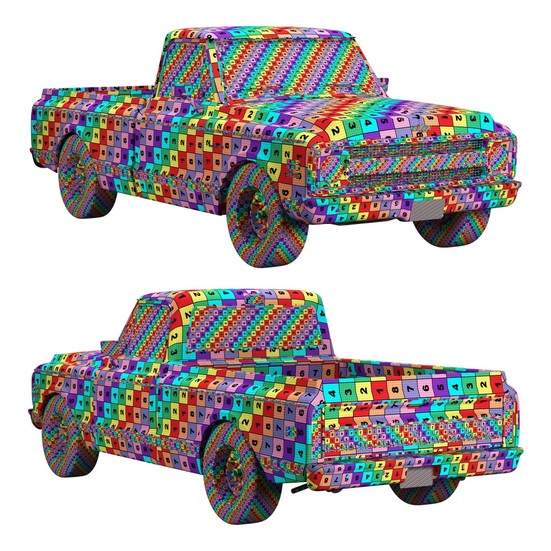 Chevrolet C10 1969 3D Model – High Poly Game Asset, FBX - View 21