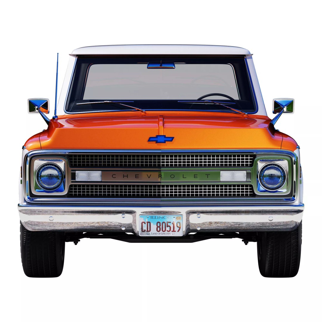 Chevrolet C10 1969 3D Model – High Poly Game Asset, FBX - View 5