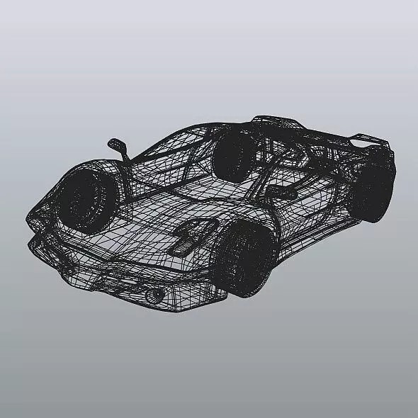 Hyperwasp Supercar Concept 3D Model – High Poly Blender Asset - View 15