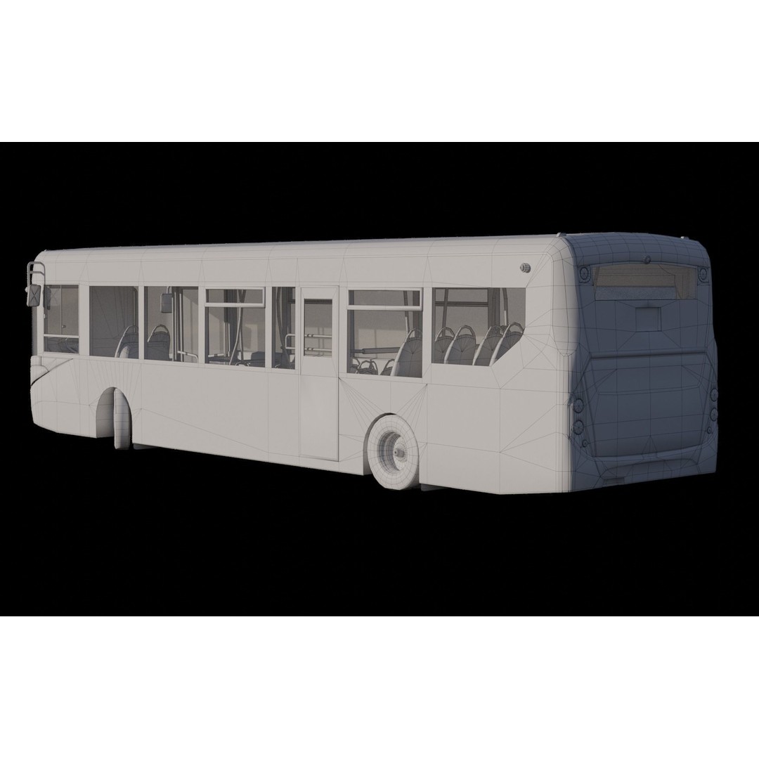Enviro 200 3D Model – Low Poly Bus Asset, PBR Textured, FBX, OBJ