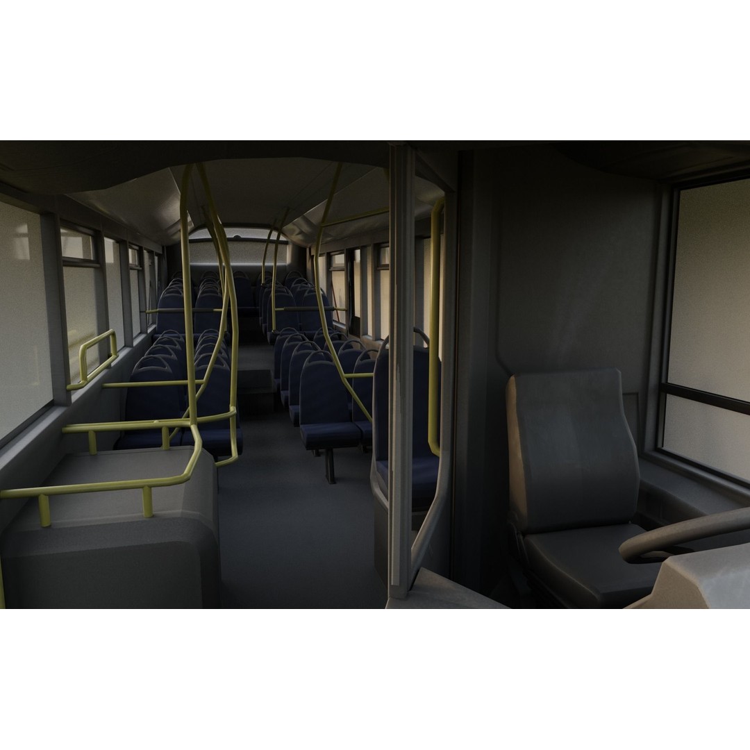Enviro 200 3D Model – Low Poly Bus Asset, PBR Textured, FBX, OBJ - View 13