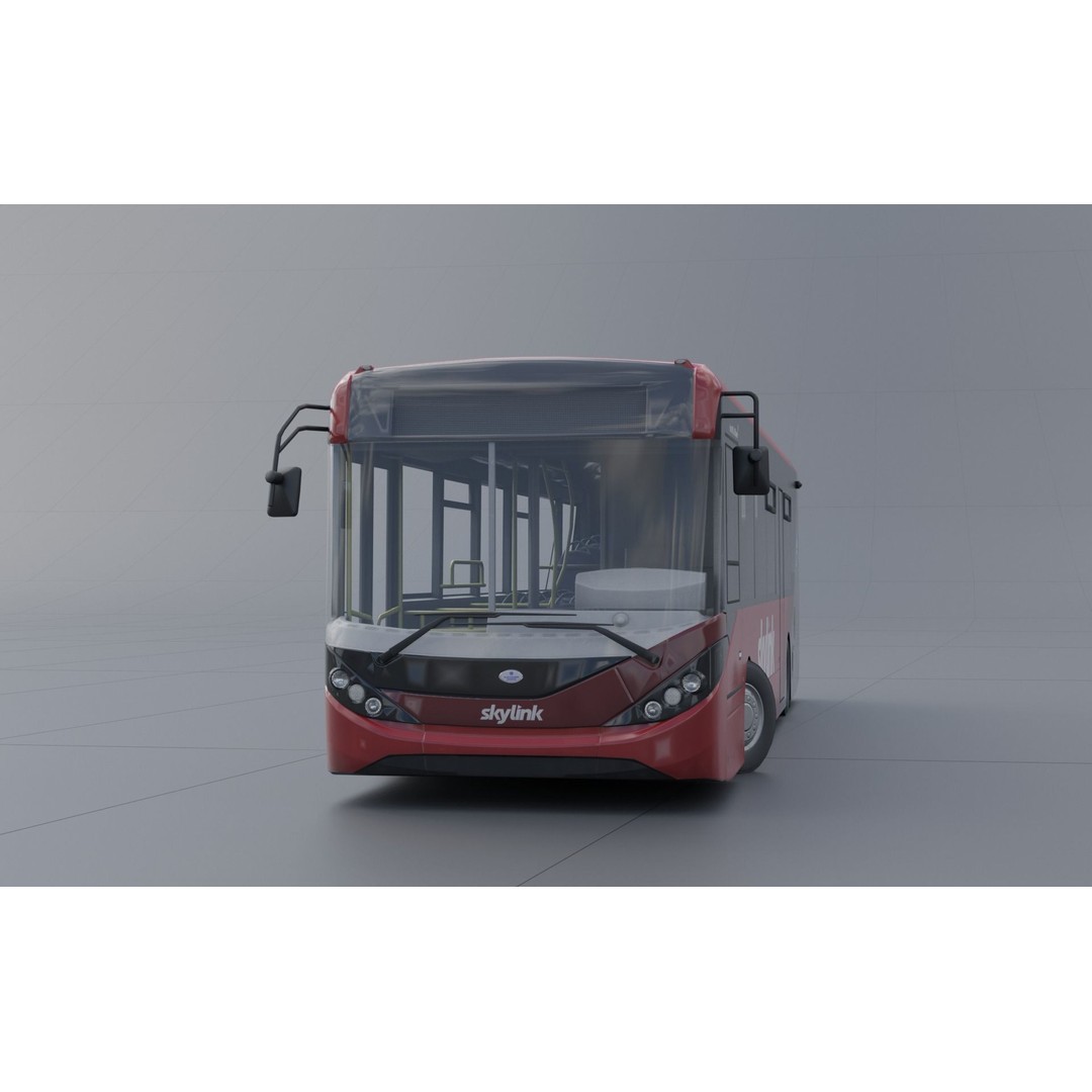 Enviro 200 3D Model – Low Poly Bus Asset, PBR Textured, FBX, OBJ - View 7