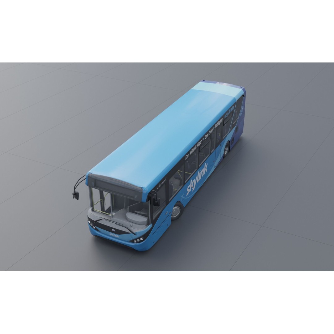Enviro 200 3D Model – Low Poly Bus Asset, PBR Textured, FBX, OBJ - View 9