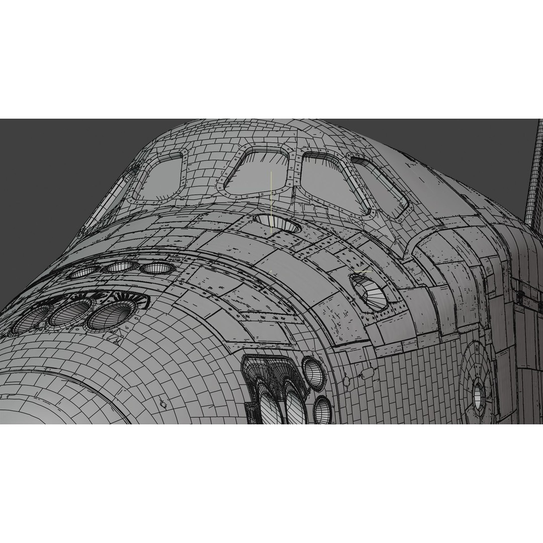 NASA Space Shuttle Atlantis 3D Model – High Poly PBR Asset, FBX, OBJ