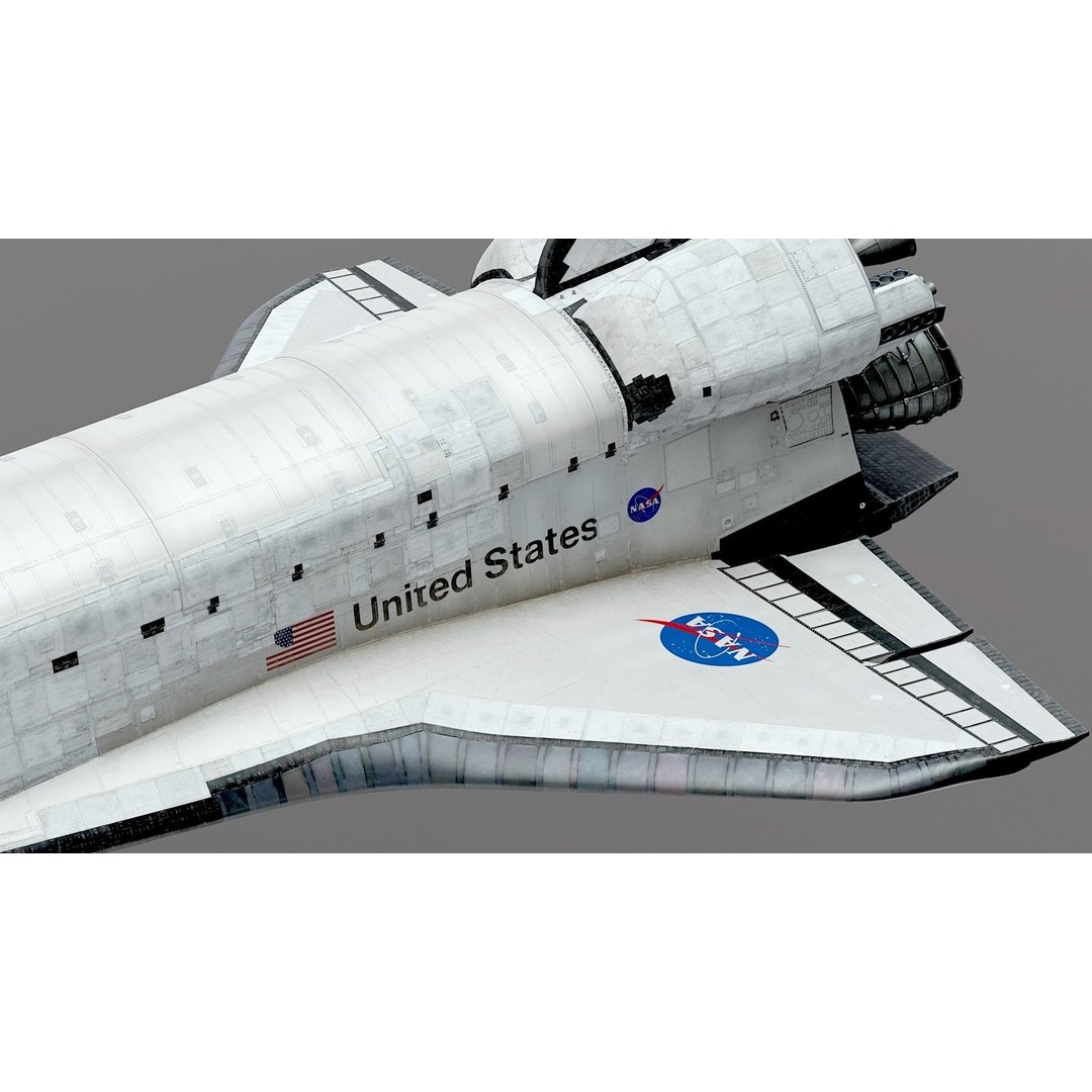 NASA Space Shuttle Atlantis 3D Model – High Poly PBR Asset, FBX, OBJ - View 11