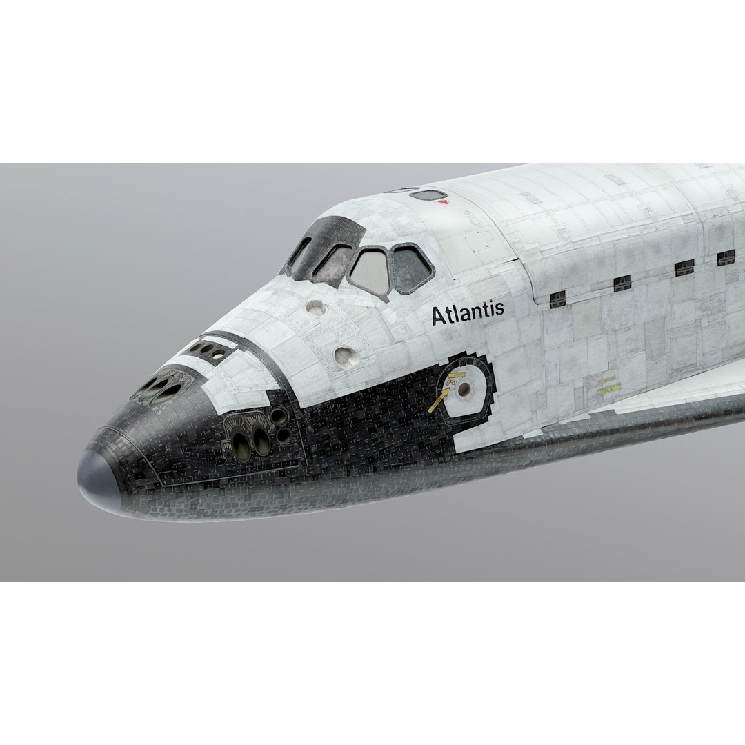 NASA Space Shuttle Atlantis 3D Model – High Poly PBR Asset, FBX, OBJ - View 14