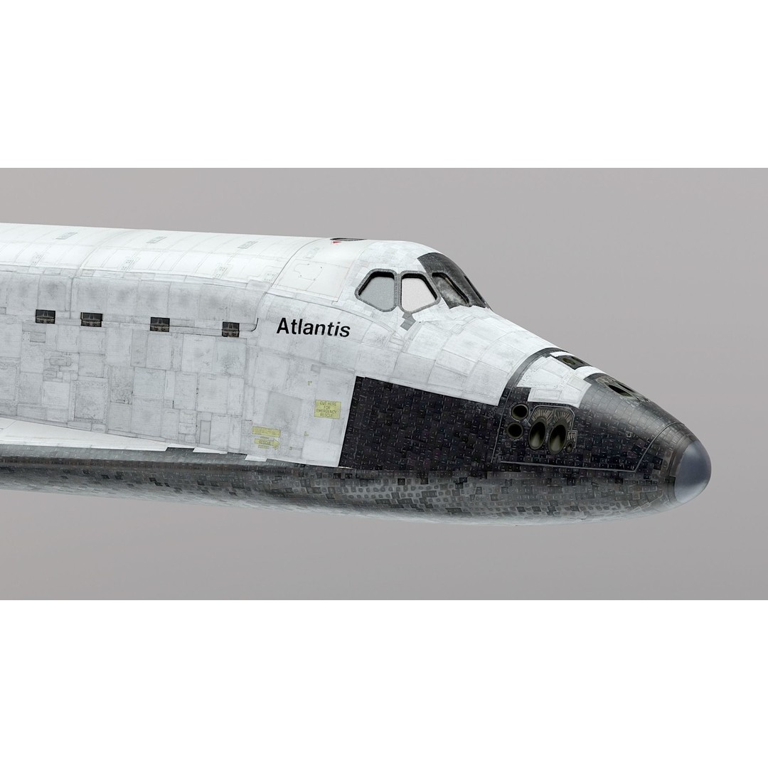 NASA Space Shuttle Atlantis 3D Model – High Poly PBR Asset, FBX, OBJ - View 15