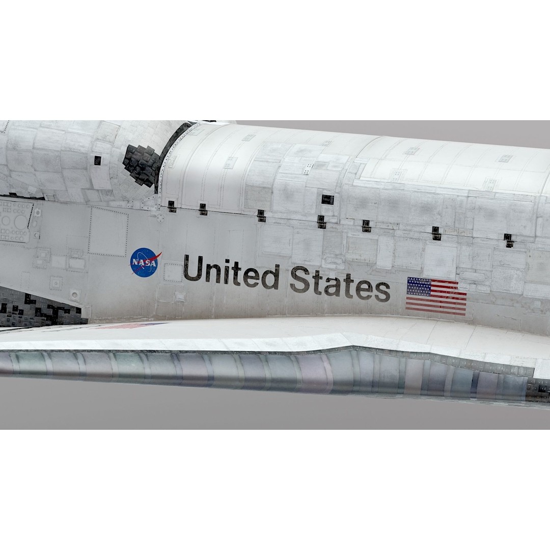 NASA Space Shuttle Atlantis 3D Model – High Poly PBR Asset, FBX, OBJ - View 16