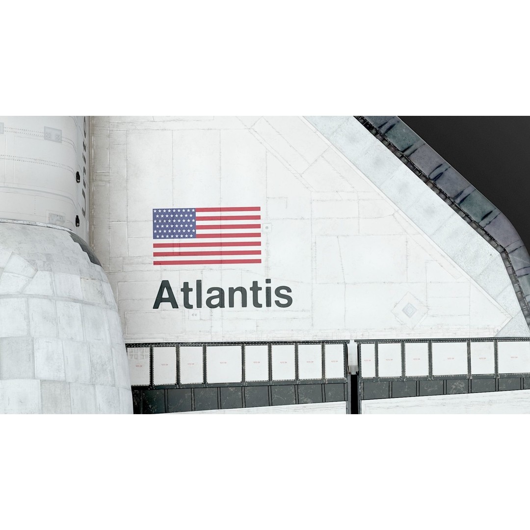 NASA Space Shuttle Atlantis 3D Model – High Poly PBR Asset, FBX, OBJ - View 17