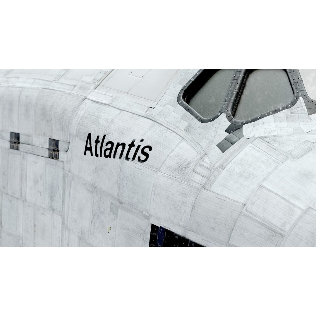 NASA Space Shuttle Atlantis 3D Model – High Poly PBR Asset, FBX, OBJ - View 19