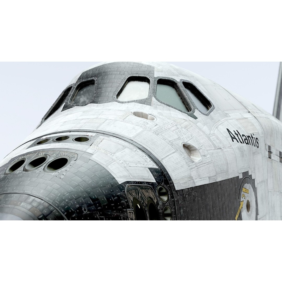 NASA Space Shuttle Atlantis 3D Model – High Poly PBR Asset, FBX, OBJ - View 3