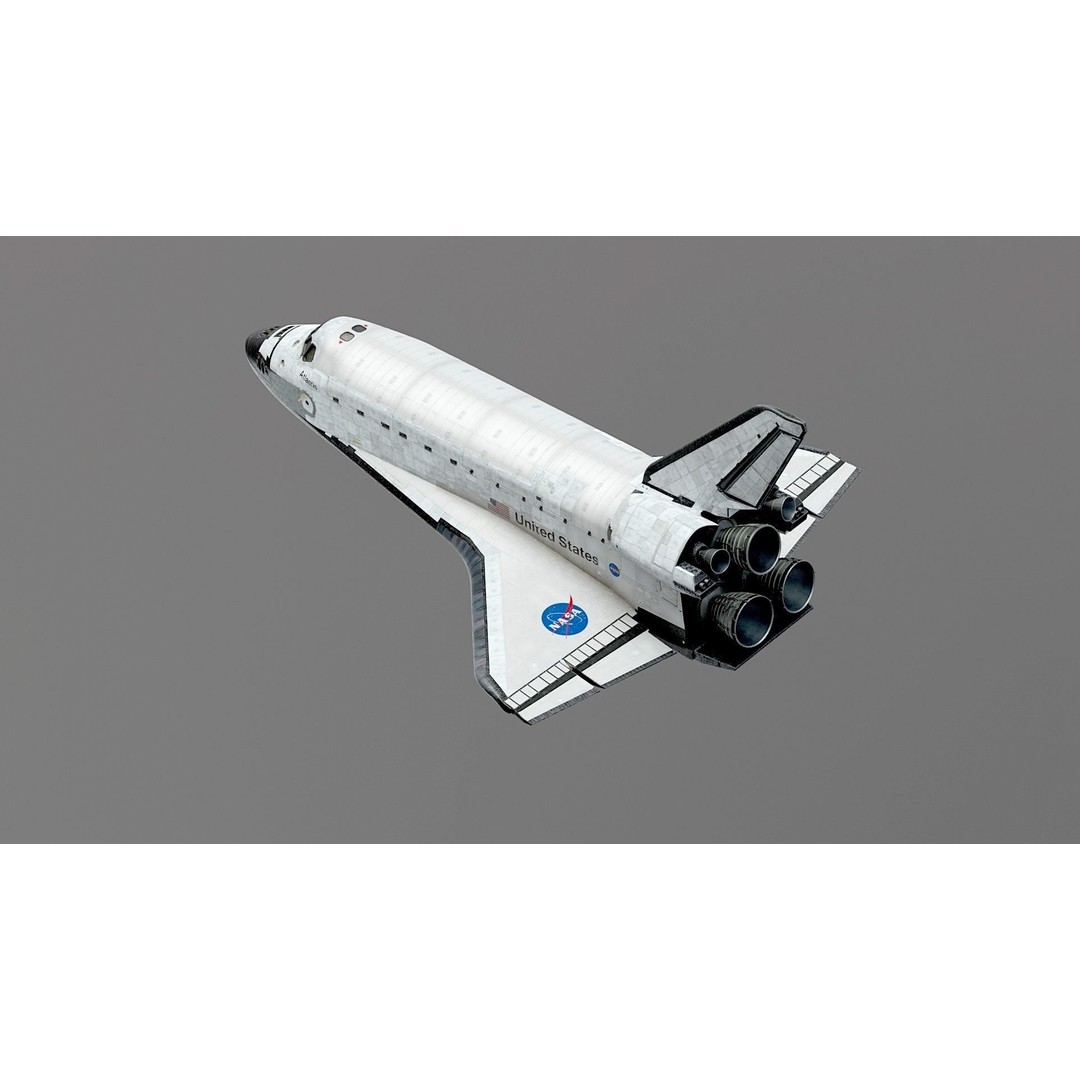 NASA Space Shuttle Atlantis 3D Model – High Poly PBR Asset, FBX, OBJ - View 4