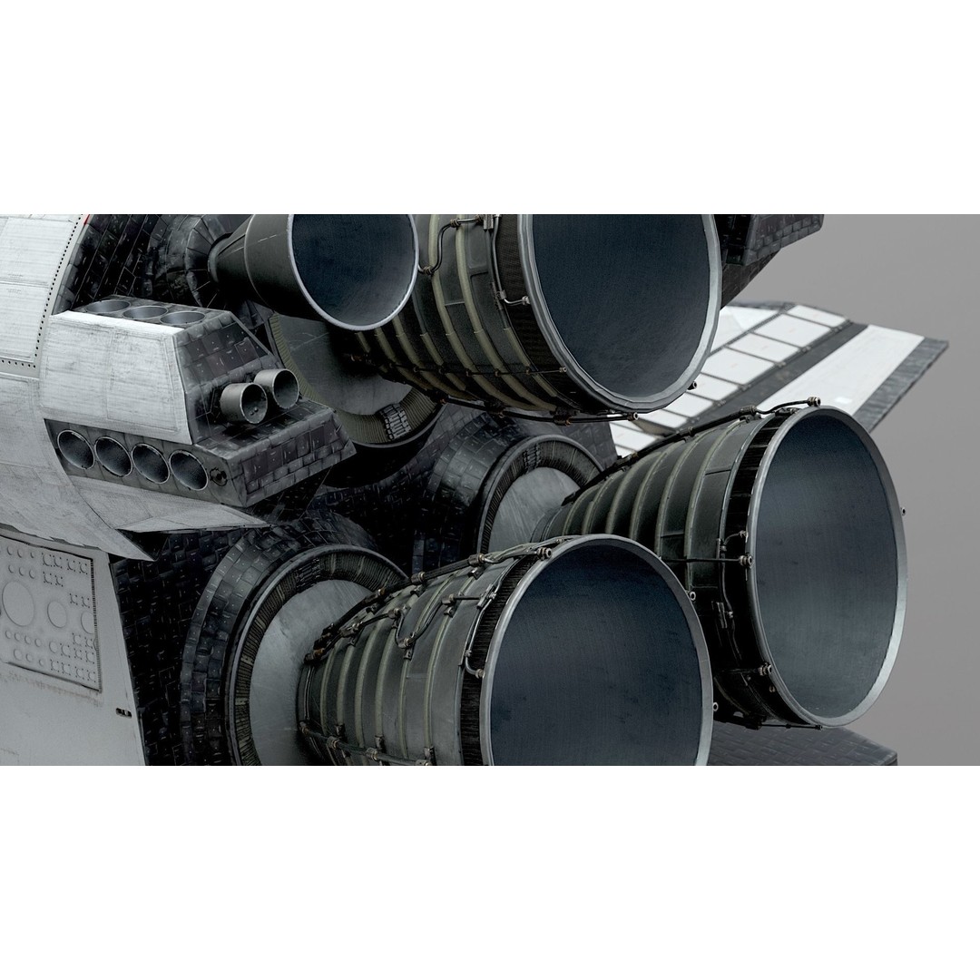 NASA Space Shuttle Atlantis 3D Model – High Poly PBR Asset, FBX, OBJ - View 9