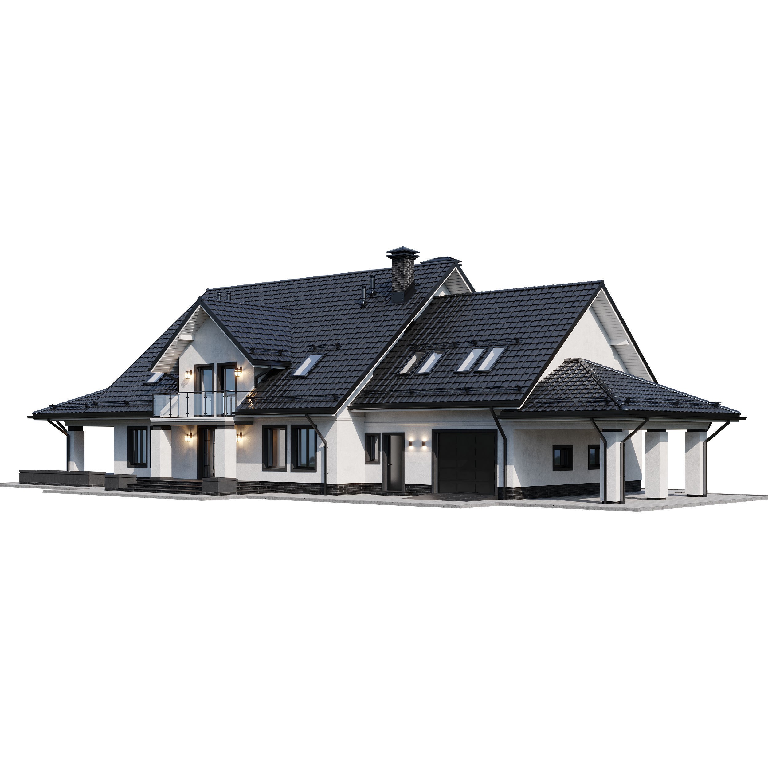 Privat House 4 - Game-Ready 3D Model - View 12