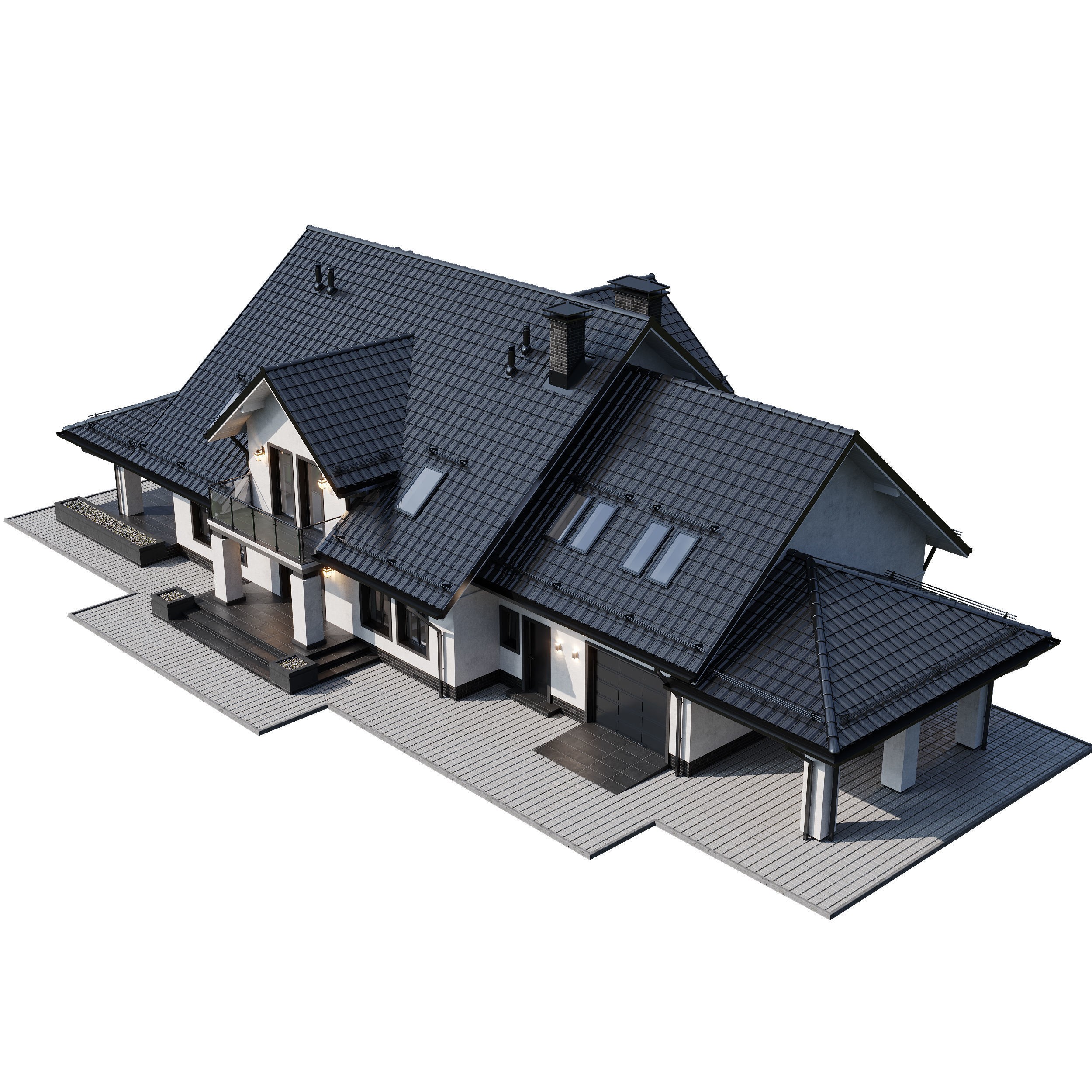 Privat House 4 - Game-Ready 3D Model - View 13