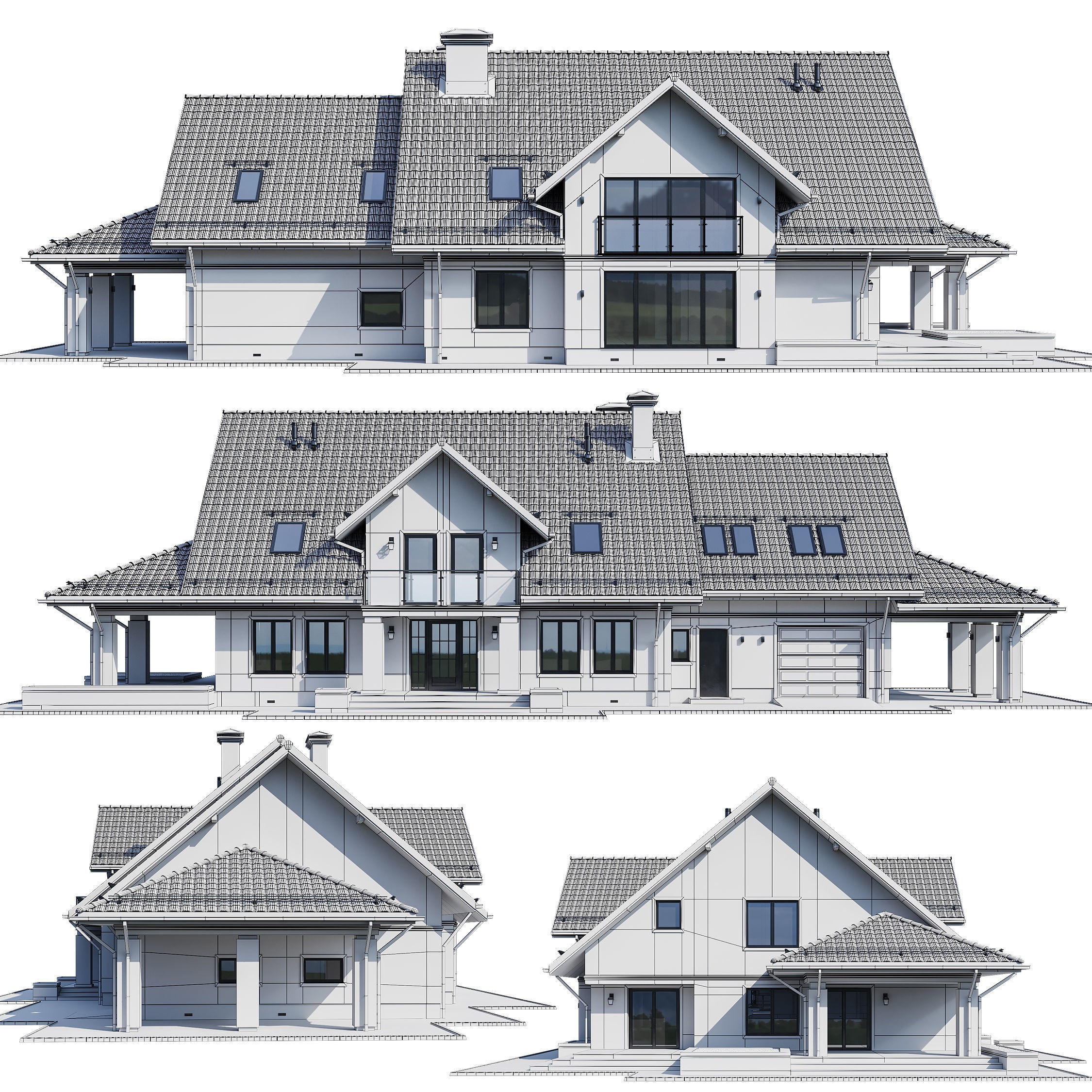 Privat House 4 - Game-Ready 3D Model - View 14