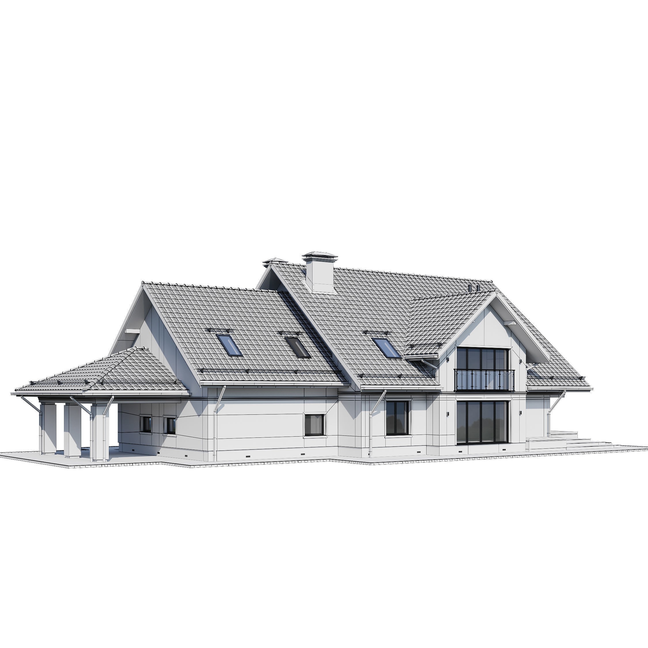 Privat House 4 - Game-Ready 3D Model - View 15