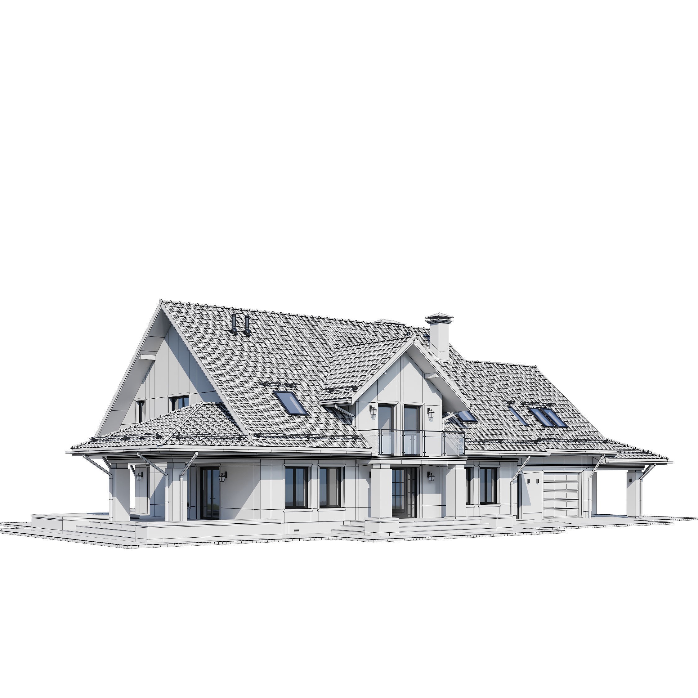 Privat House 4 - Game-Ready 3D Model - View 16