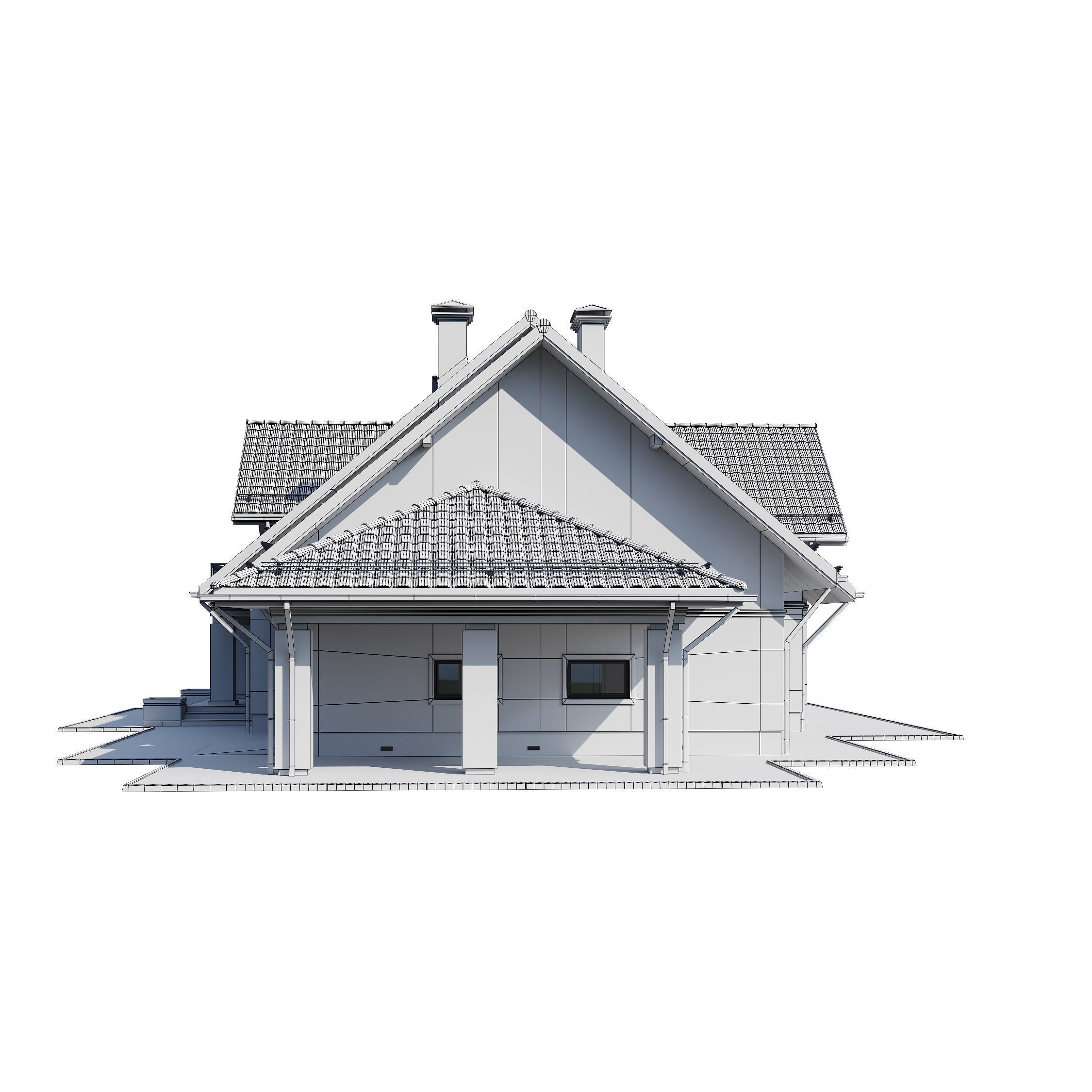 Privat House 4 - Game-Ready 3D Model - View 18