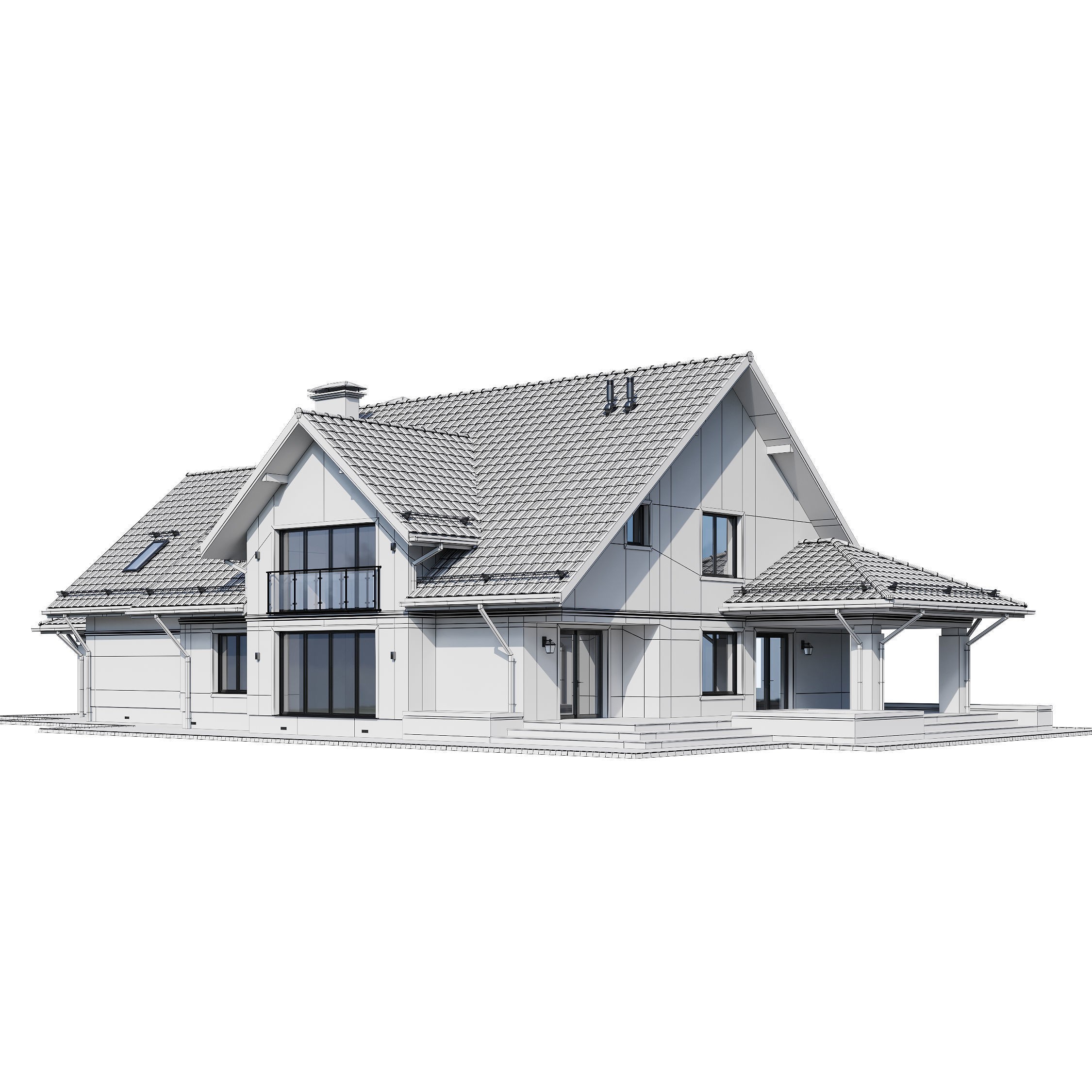 Privat House 4 - Game-Ready 3D Model - View 19