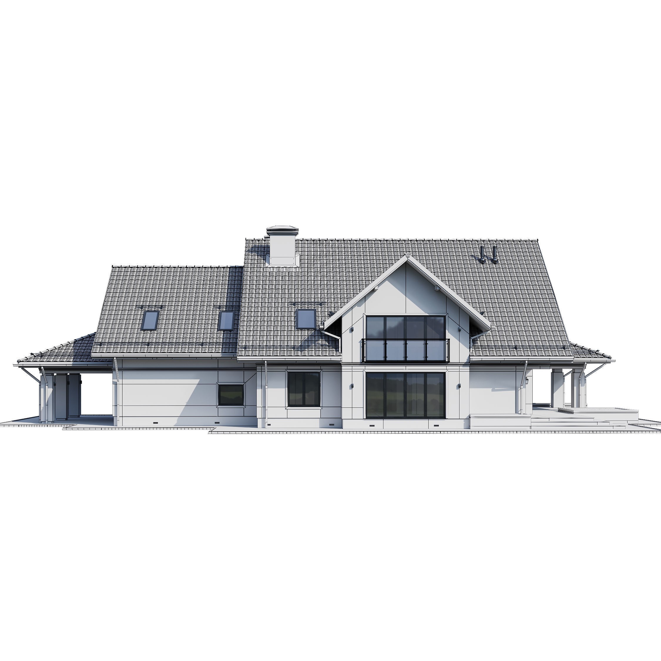 Privat House 4 - Game-Ready 3D Model - View 21