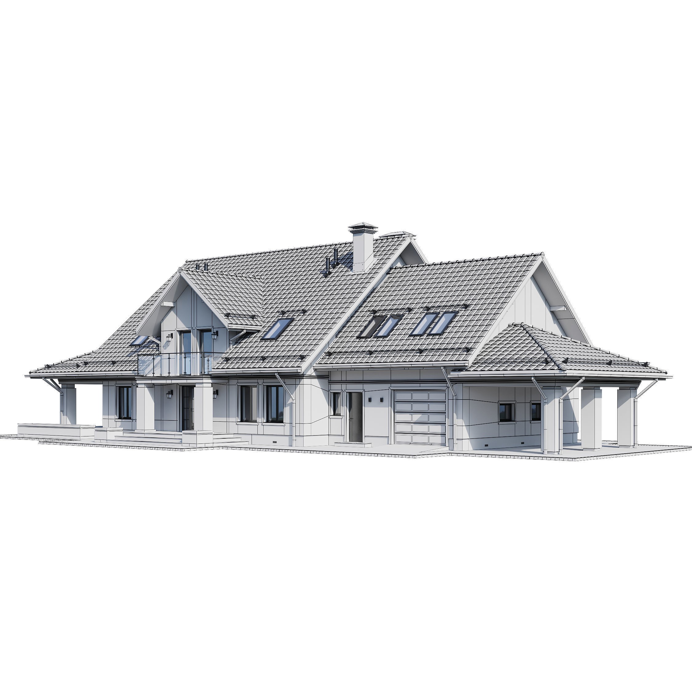 Privat House 4 - Game-Ready 3D Model - View 22