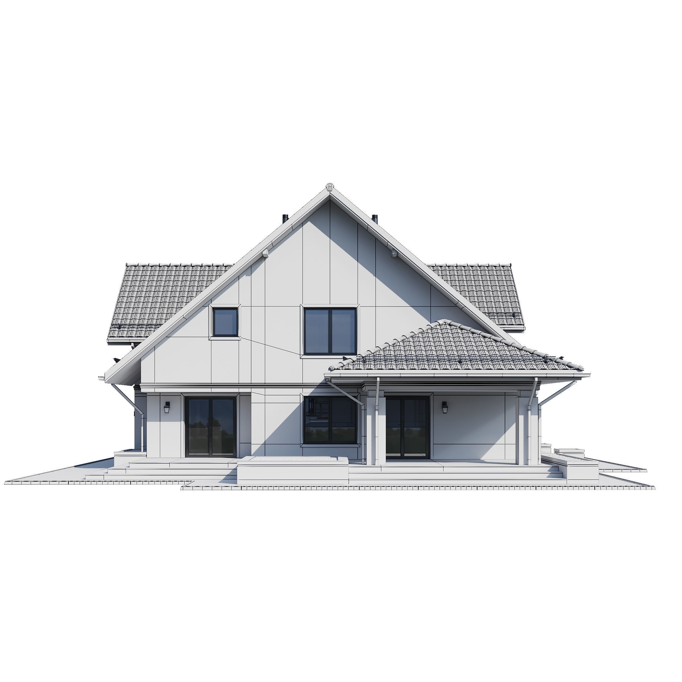 Privat House 4 - Game-Ready 3D Model - View 23