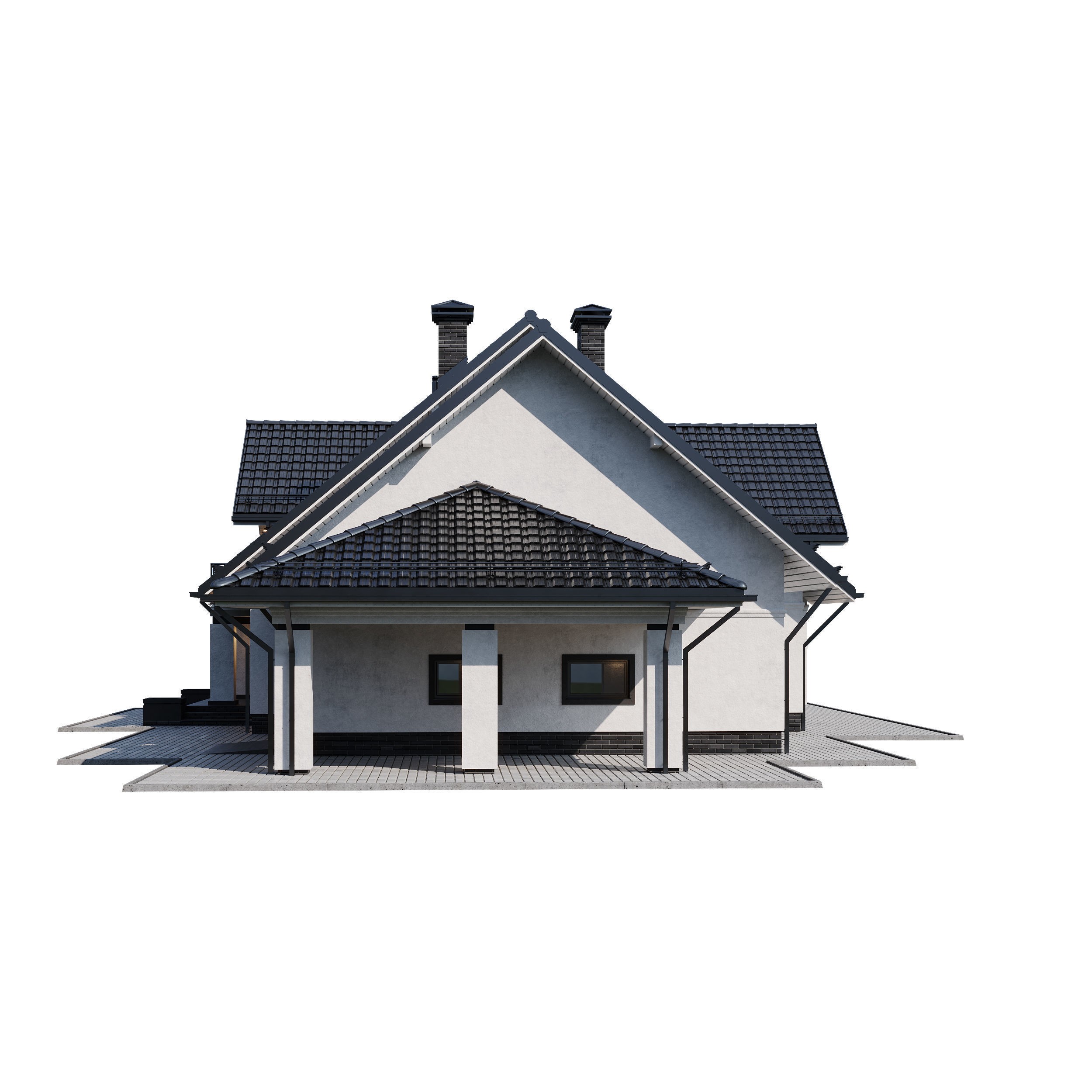 Privat House 4 - Game-Ready 3D Model - View 7