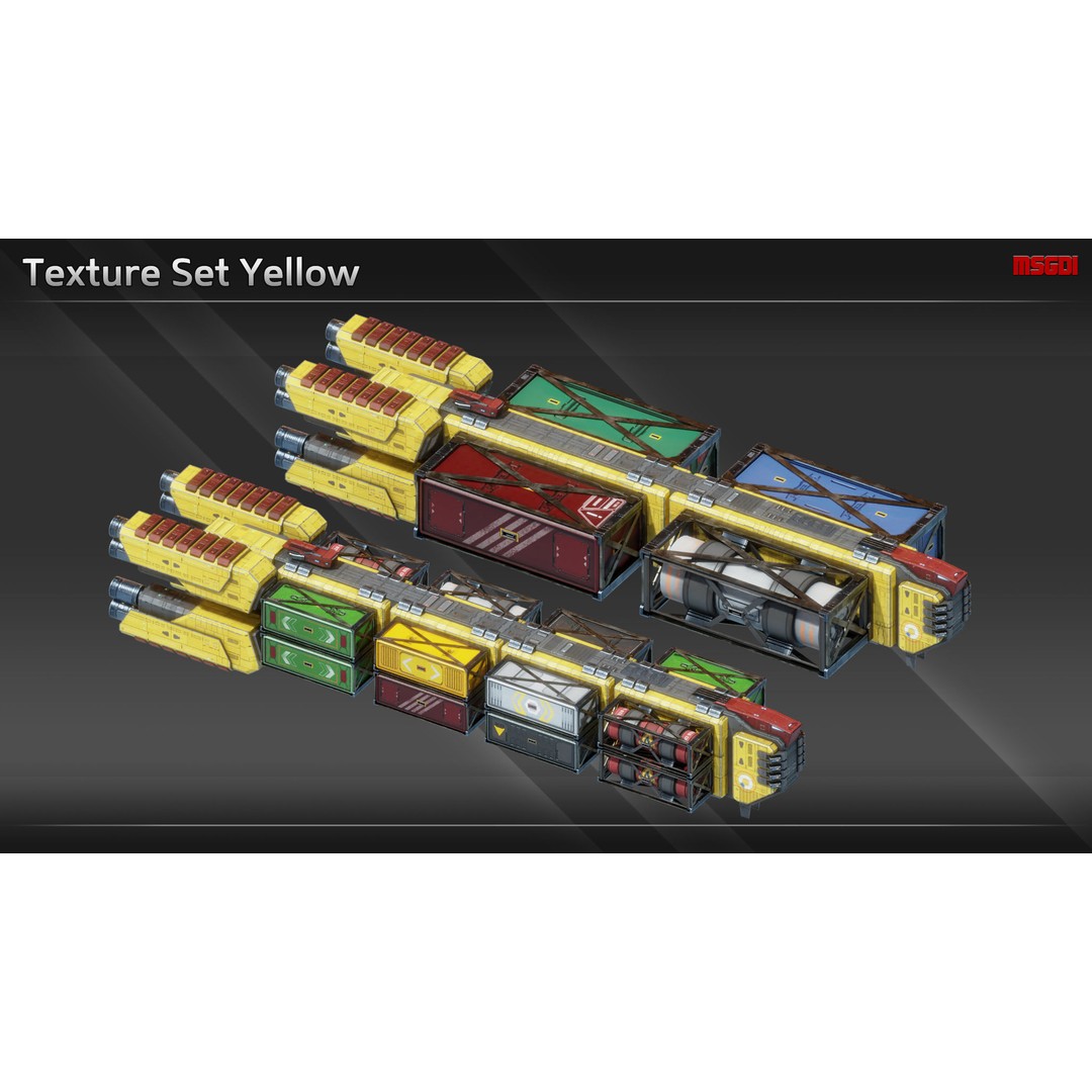 CFS15 Medium Freighter 3D Model – Low Poly Game Asset, FBX