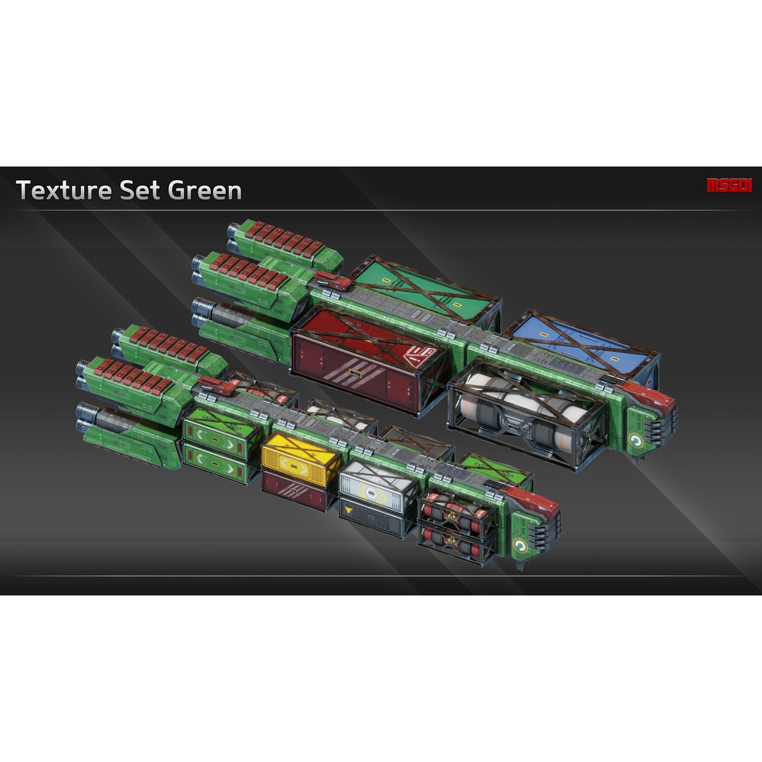 CFS15 Medium Freighter 3D Model – Low Poly Game Asset, FBX - View 11