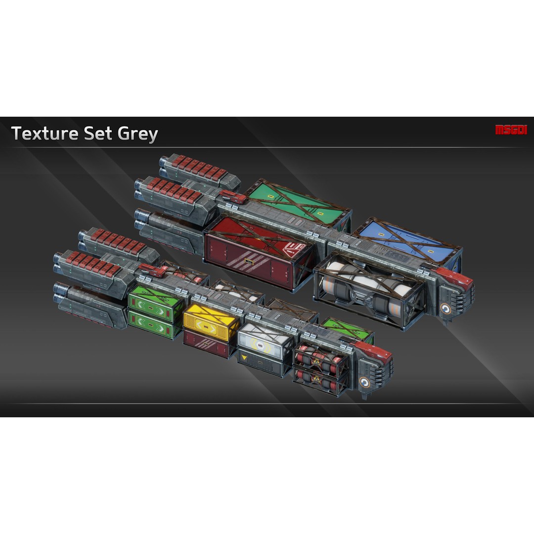 CFS15 Medium Freighter 3D Model – Low Poly Game Asset, FBX - View 12