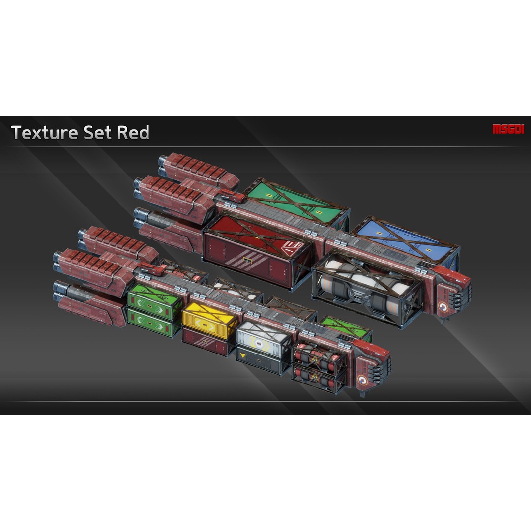 CFS15 Medium Freighter 3D Model – Low Poly Game Asset, FBX - View 13