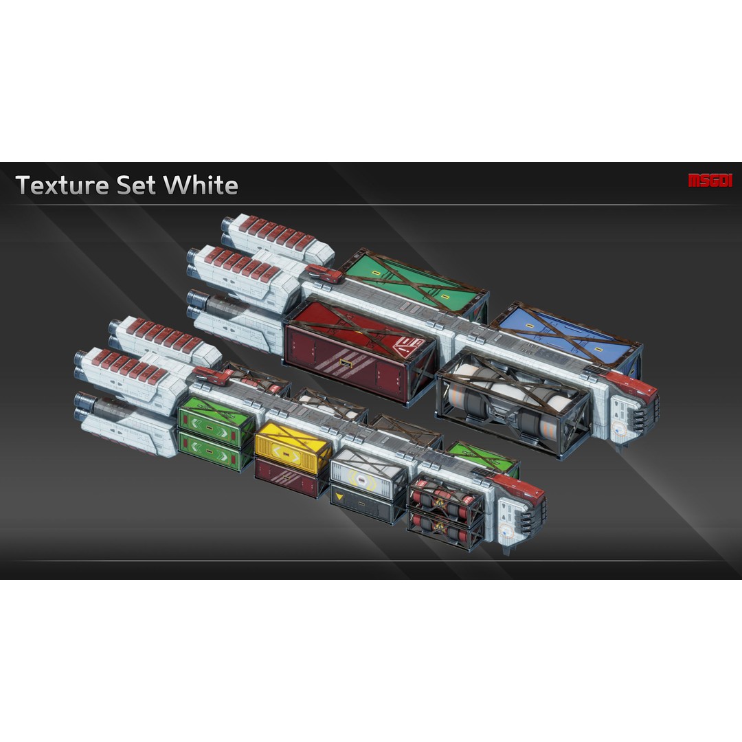 CFS15 Medium Freighter 3D Model – Low Poly Game Asset, FBX - View 14