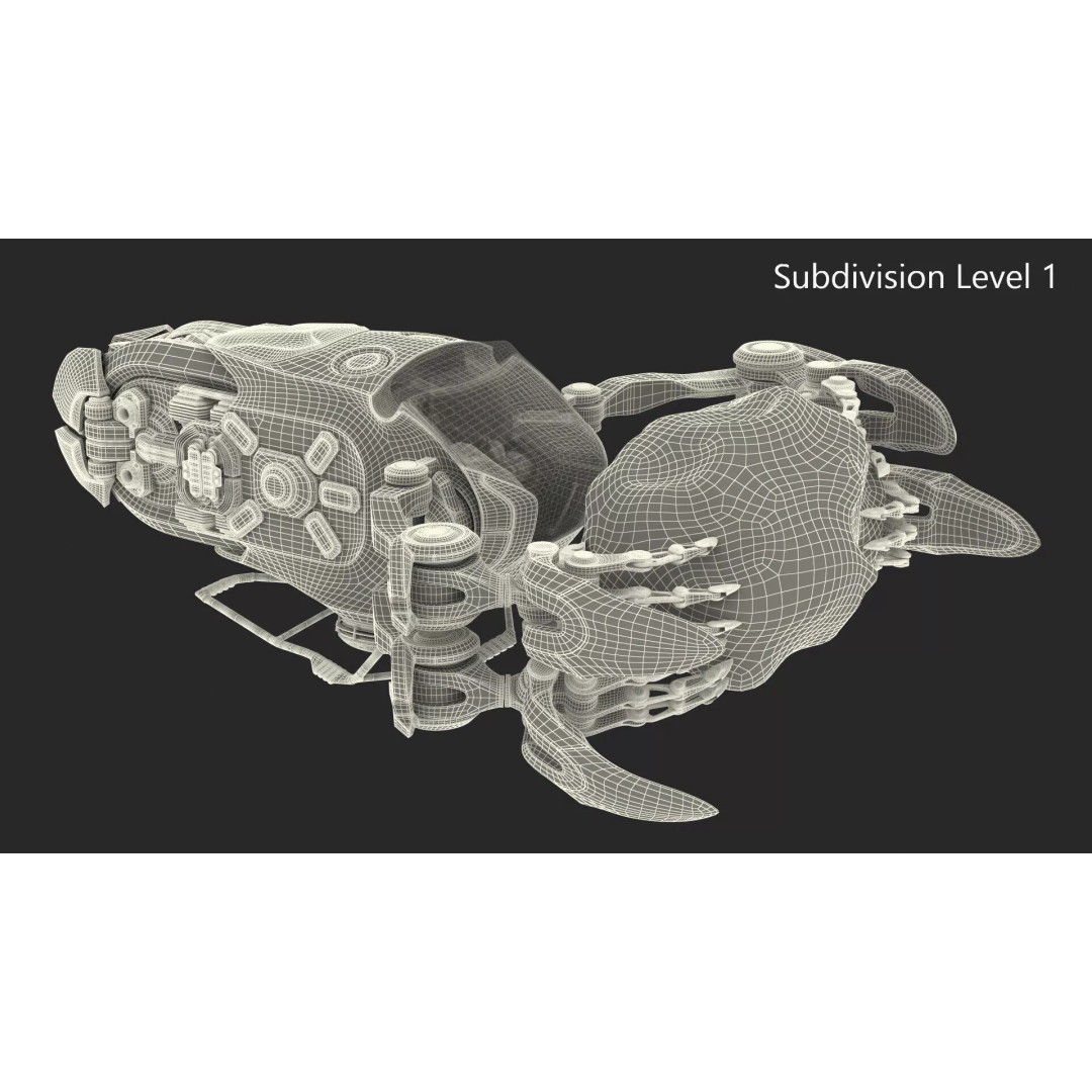 Spaceship Loader 3D Model – Rigged Cargo Vehicle with Asteroid for Animation - View 21