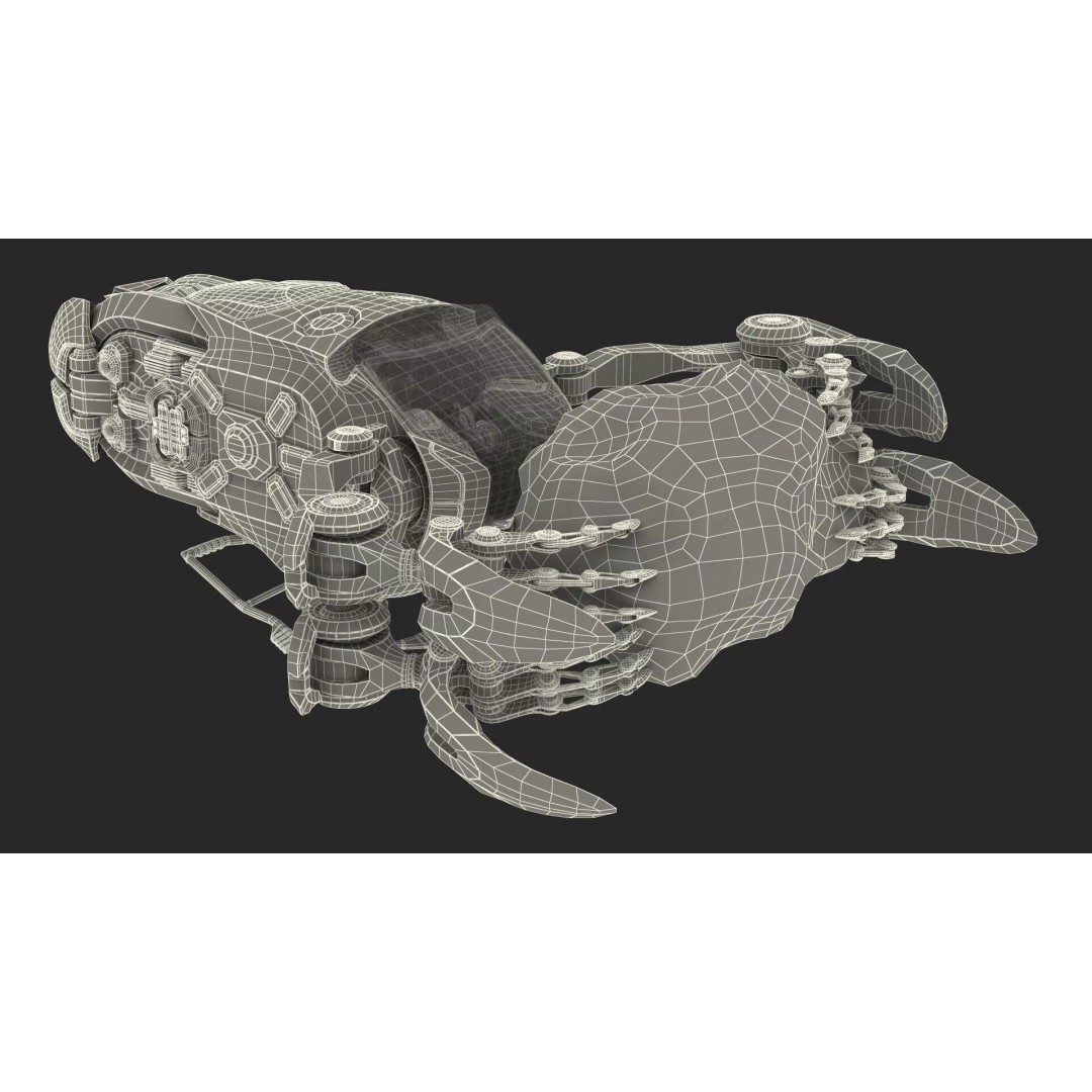 Spaceship Loader 3D Model – Rigged Cargo Vehicle with Asteroid for Animation - View 33