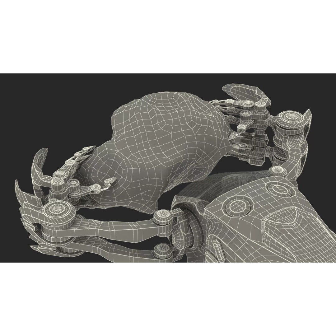 Spaceship Loader 3D Model – Rigged Cargo Vehicle with Asteroid for Animation - View 34