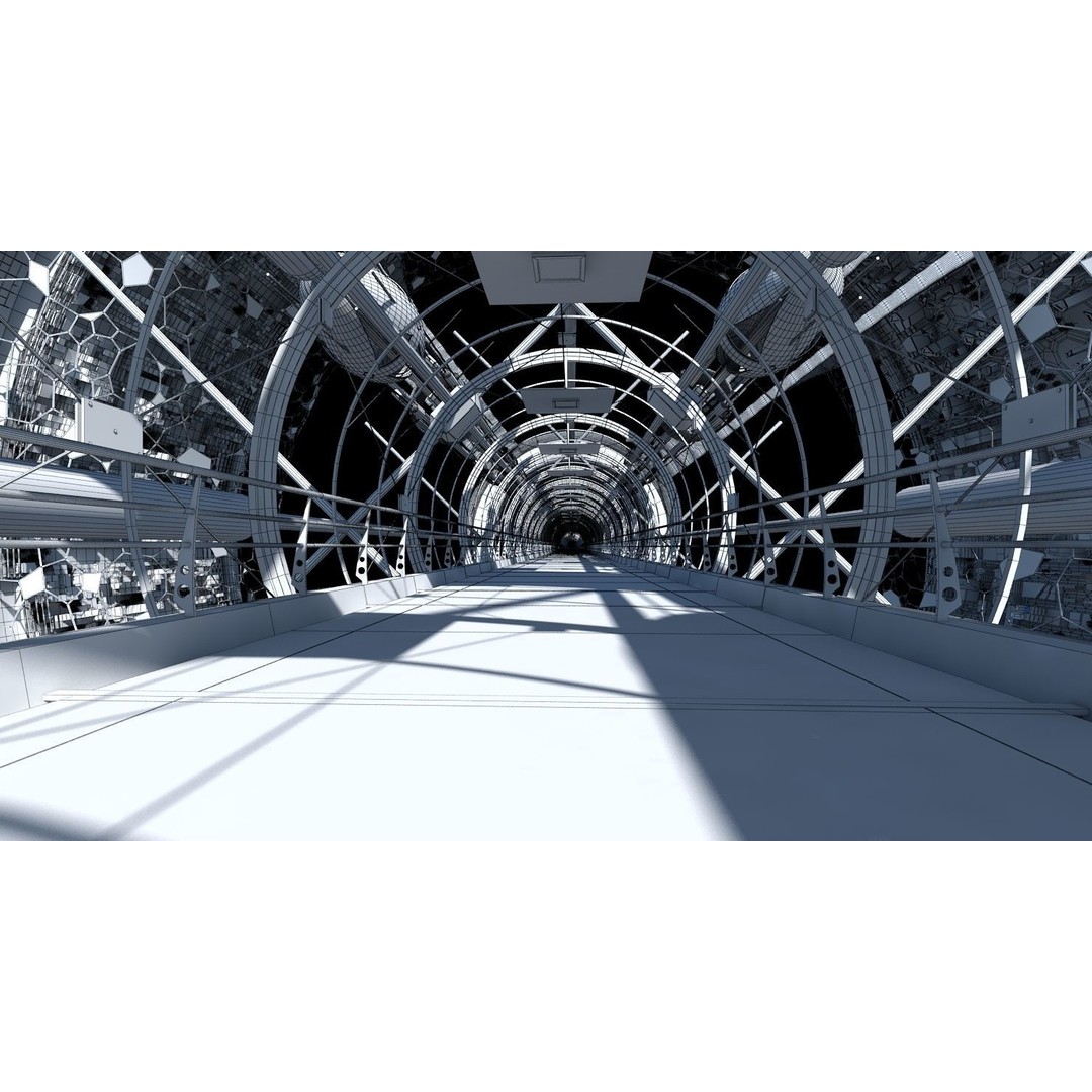 Futuristic Space Colony 3D Model – Animated Sci-Fi Station, FBX - View 18