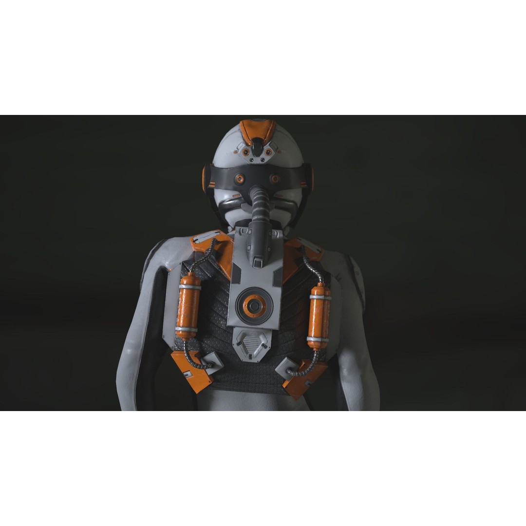 FX01 Female Sci-Fi Suit 3D Model – Low Poly Rigged Character, FBX - View 11