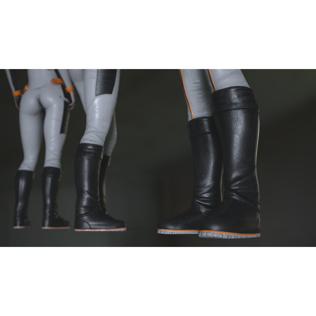 FX01 Female Sci-Fi Suit 3D Model – Low Poly Rigged Character, FBX - View 13
