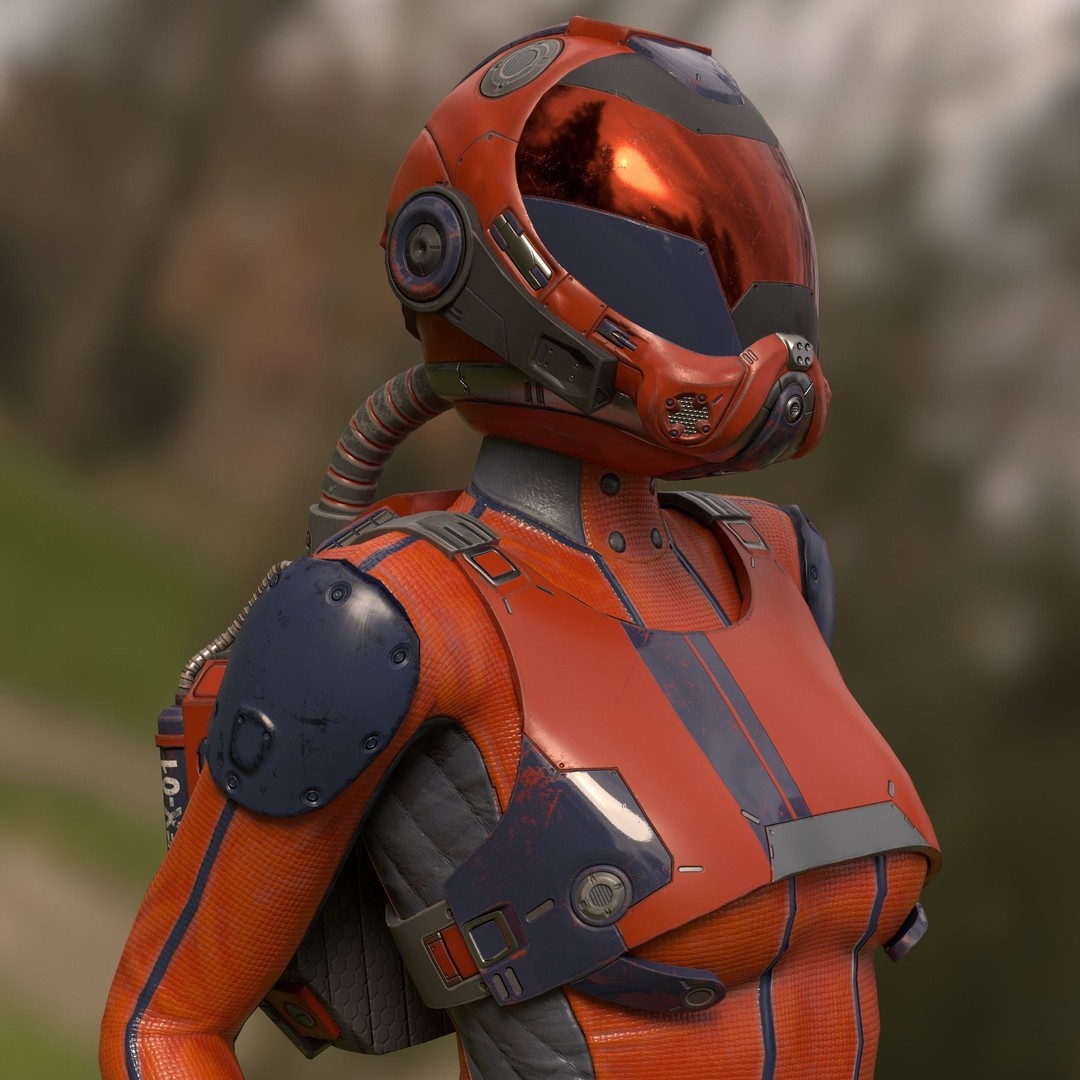 FX01 Female Sci-Fi Suit 3D Model – Low Poly Rigged Character, FBX - View 32