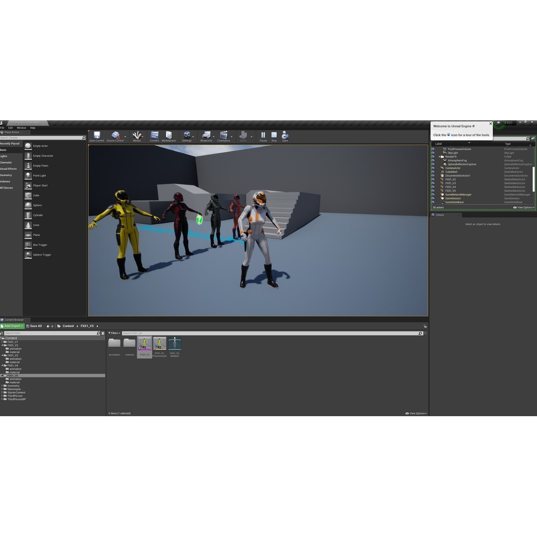 FX01 Female Sci-Fi Suit 3D Model – Low Poly Rigged Character, FBX - View 65
