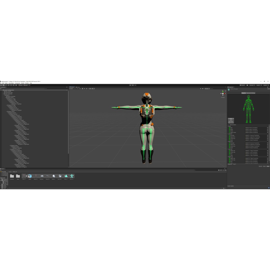 FX01 Female Sci-Fi Suit 3D Model – Low Poly Rigged Character, FBX - View 66