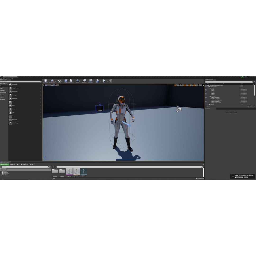 FX01 Female Sci-Fi Suit 3D Model – Low Poly Rigged Character, FBX - View 69