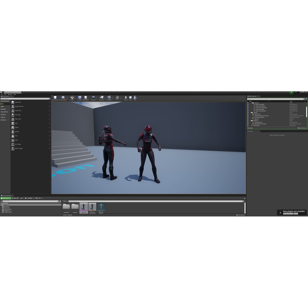 FX01 Female Sci-Fi Suit 3D Model – Low Poly Rigged Character, FBX - View 76